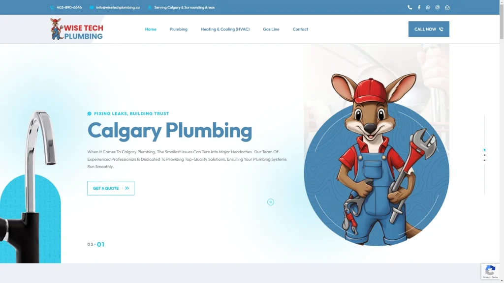 Plumbing company web design