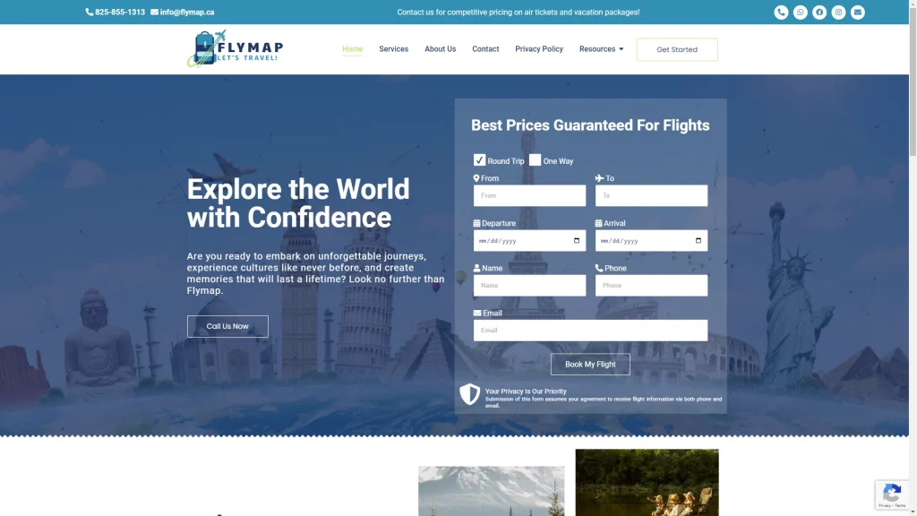 Travel agency portfolio websites